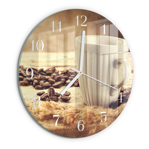 Round wall clock Coffee