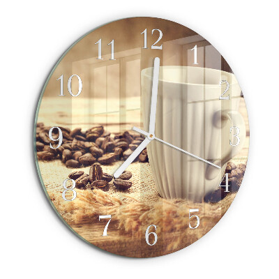 Round wall clock Coffee