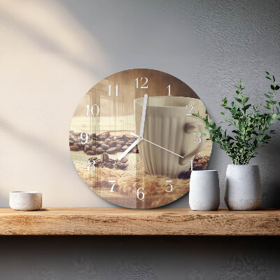 Round wall clock Coffee