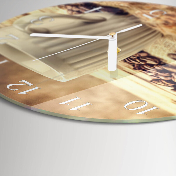 Round wall clock Coffee
