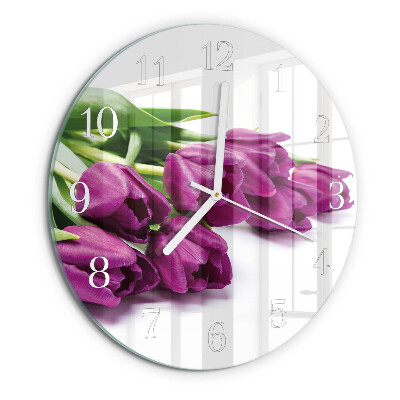 Round wall clock Tulips