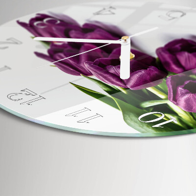 Round wall clock Tulips