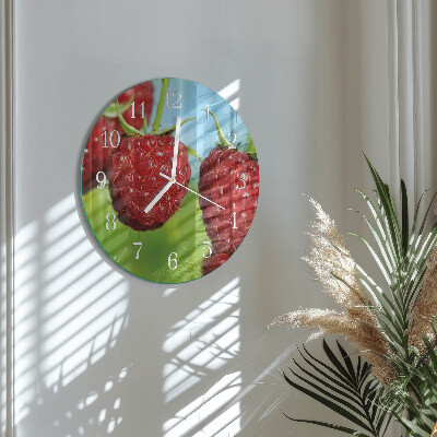 Round wall clock Raspberries