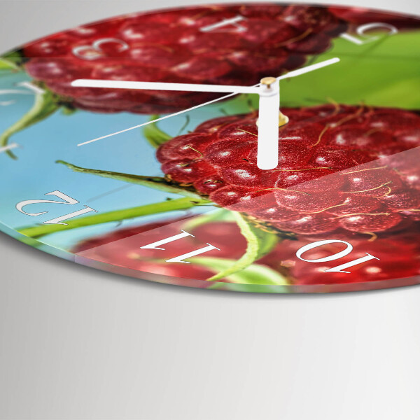 Round wall clock Raspberries