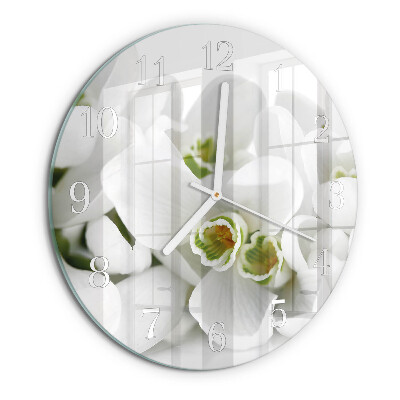 Round wall clock Flowers
