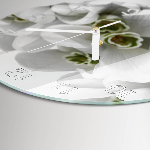 Round wall clock Flowers