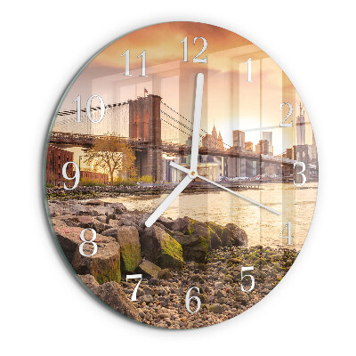 Round wall clock City of Bridges