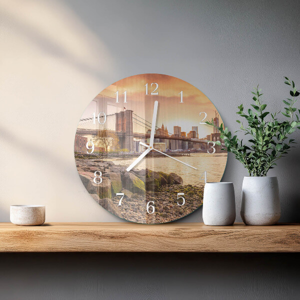 Round wall clock City of Bridges