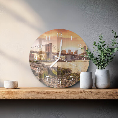 Round wall clock City of Bridges