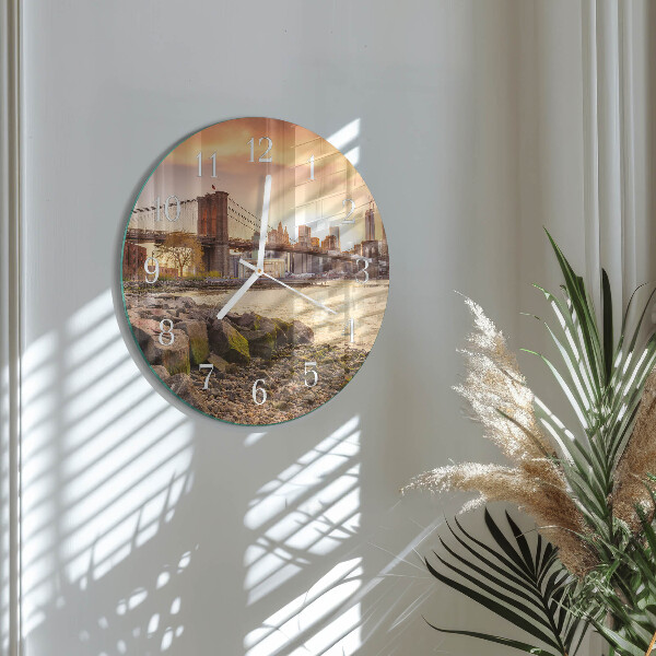 Round wall clock City of Bridges