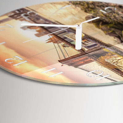 Round wall clock City of Bridges