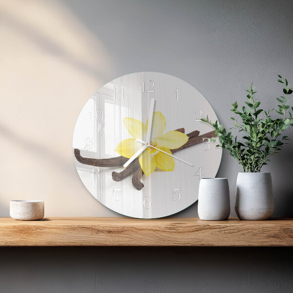 Round wall clock Vanilla Orchid