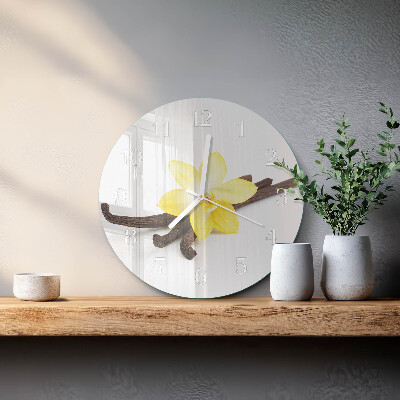 Round wall clock Vanilla Orchid