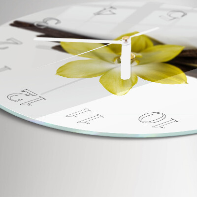 Round wall clock Vanilla Orchid