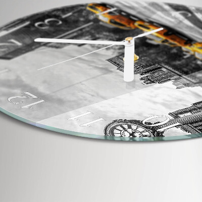 Round wall clock Taxi