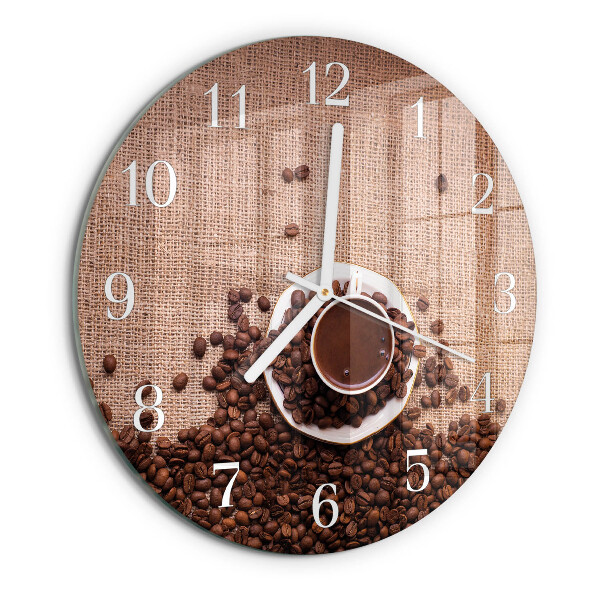 Round wall clock Coffee Beans