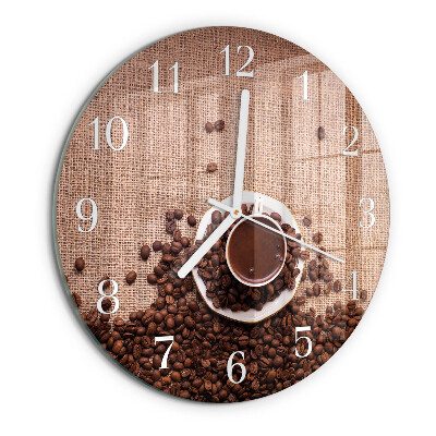 Round wall clock Coffee Beans