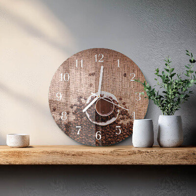 Round wall clock Coffee Beans