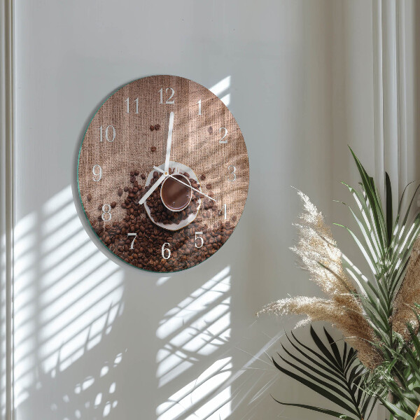 Round wall clock Coffee Beans