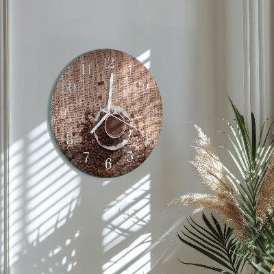 Round wall clock Coffee Beans