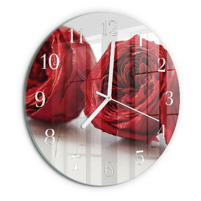 Round wall clock Flowers