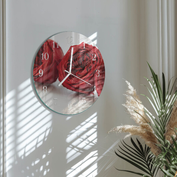 Round wall clock Flowers