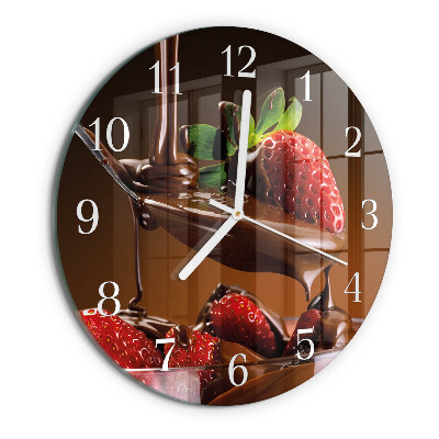 Round wall clock Chocolate Strawberries