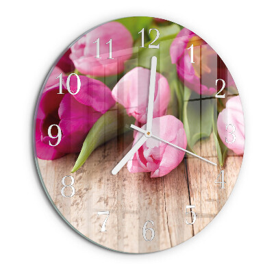 Round wall clock Tulips