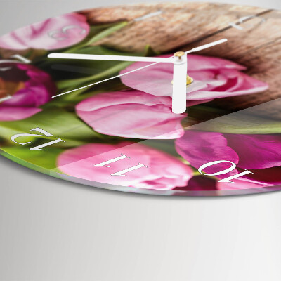 Round wall clock Tulips