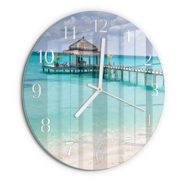 Round wall clock Beach