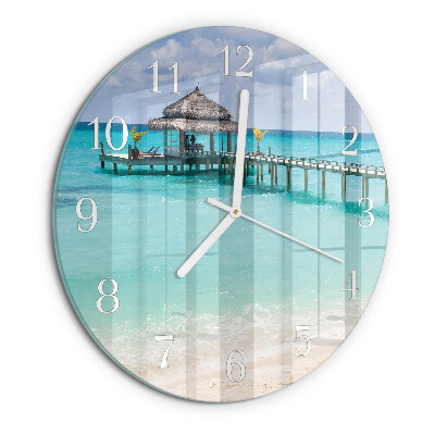 Round wall clock Beach