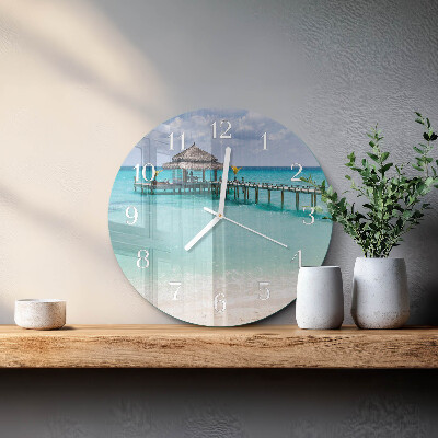 Round wall clock Beach