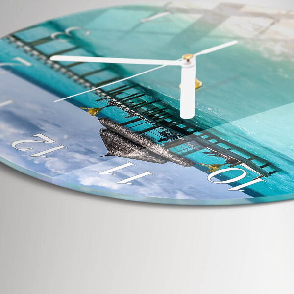 Round wall clock Beach
