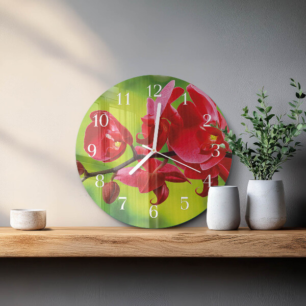 Round wall clock Orchid
