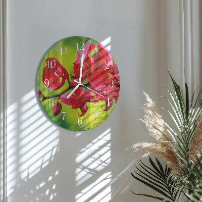 Round wall clock Orchid