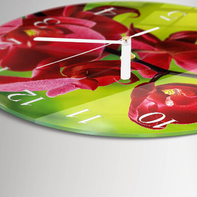 Round wall clock Orchid