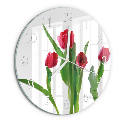 Round wall clock Tulips