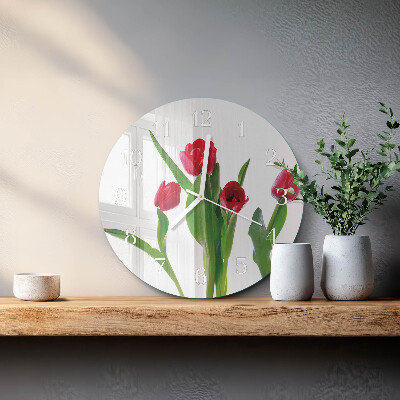 Round wall clock Tulips