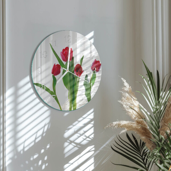 Round wall clock Tulips