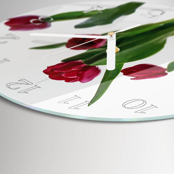 Round wall clock Tulips