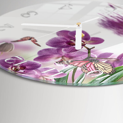 Round wall clock Butterflies