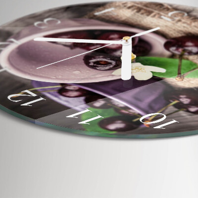 Round wall clock Burgundy Cherries