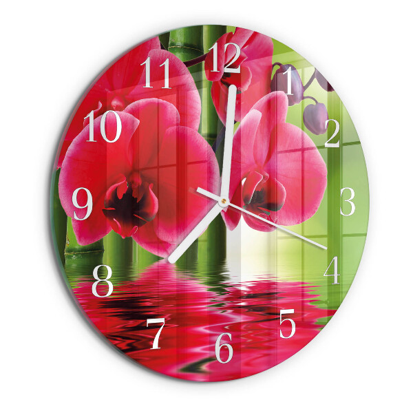 Round wall clock Orchid
