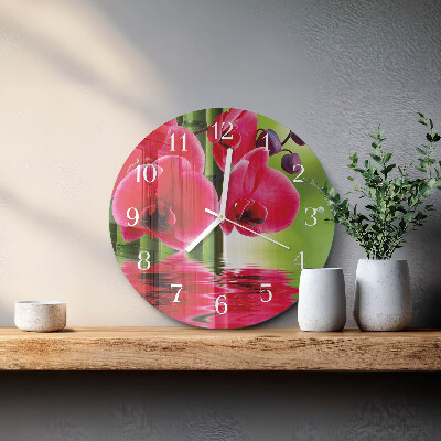 Round wall clock Orchid