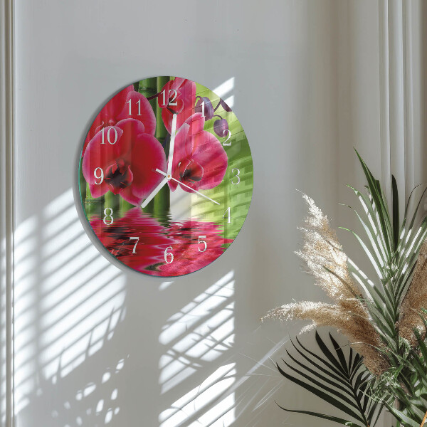 Round wall clock Orchid