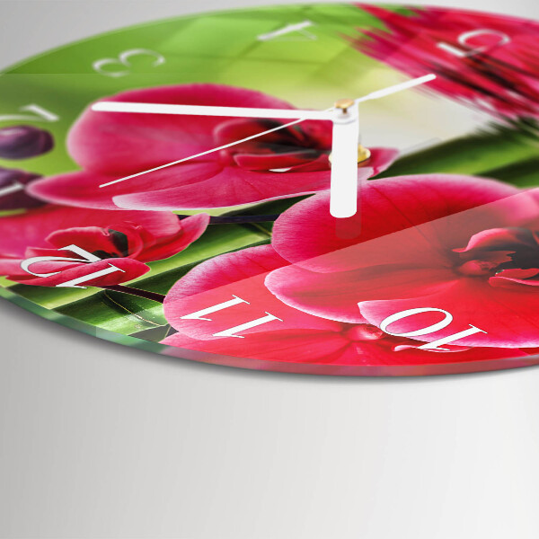 Round wall clock Orchid