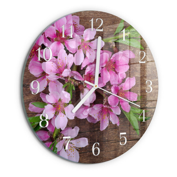 Round wall clock Flowers