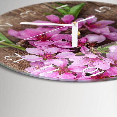 Round wall clock Flowers