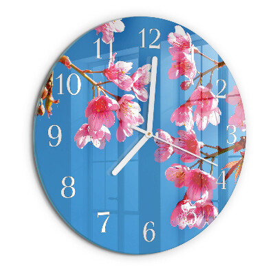 Round wall clock Flowers