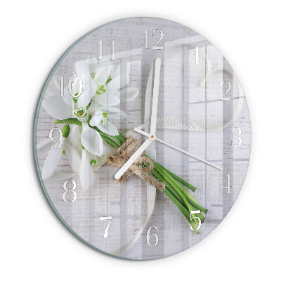Round wall clock Bouquet of Flowers